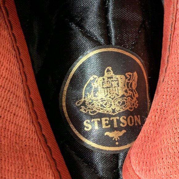 Vintage Stetson Tan Faux Fur Tyrolean Fedora Russian Winter Hat banded feather - Picture 3 of 12